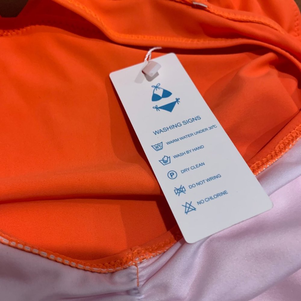 NWT Beachsissi Orange One Piece Swim Suit | Size Small - Picture 8 of 8